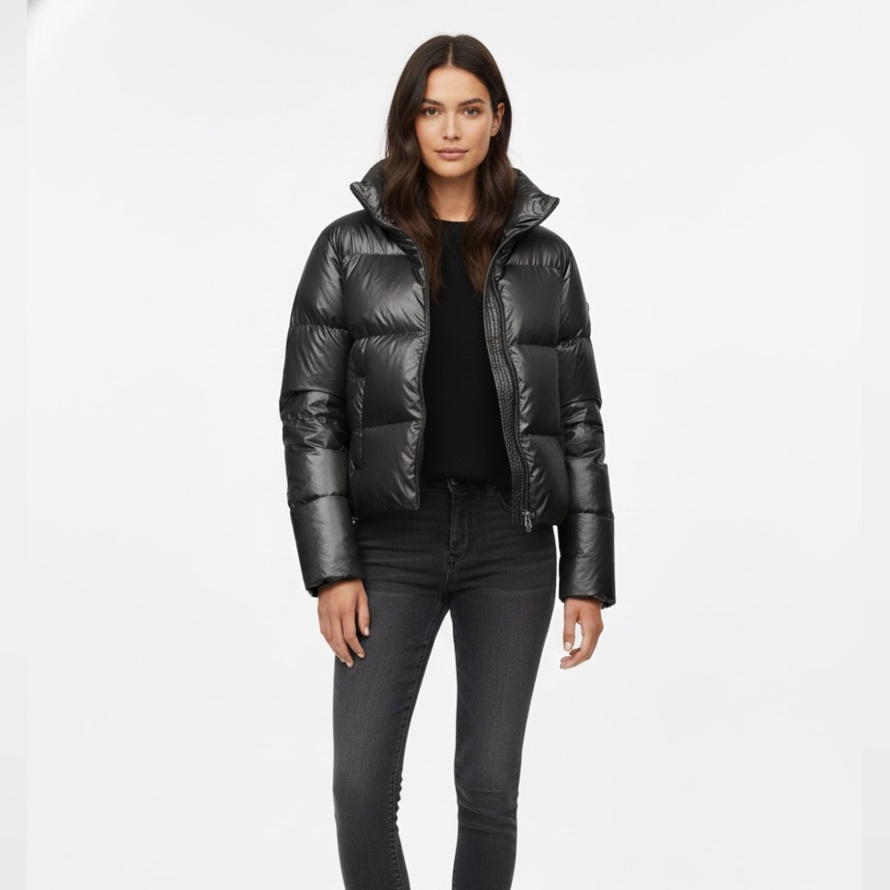 Noize Metallic dark Silver Puffer Jacket